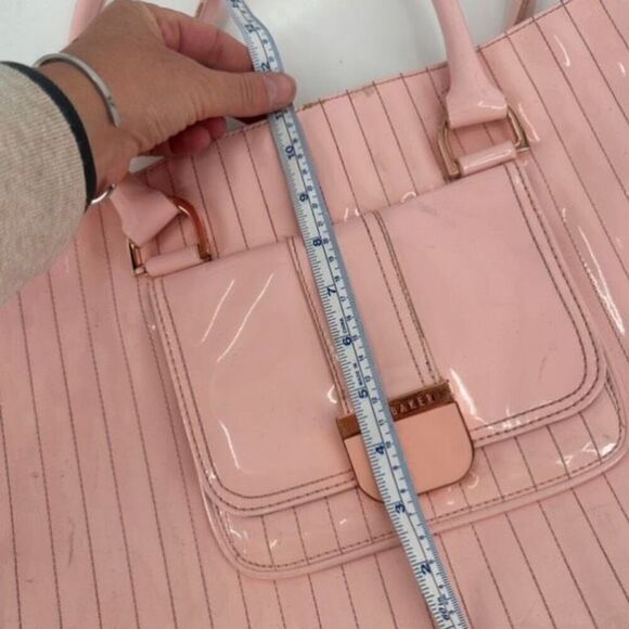 Ted Baker London Women's Patent Leather Quilted Tote Handbag Pink Size Large‎ - Picture 14 of 16